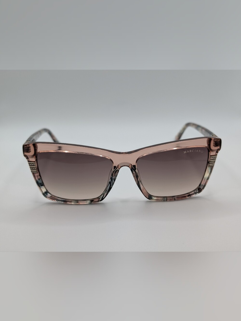 NWT Marciano by GUESS Crystal Pink Tortoise Sunglasses NIB GM00010 53P